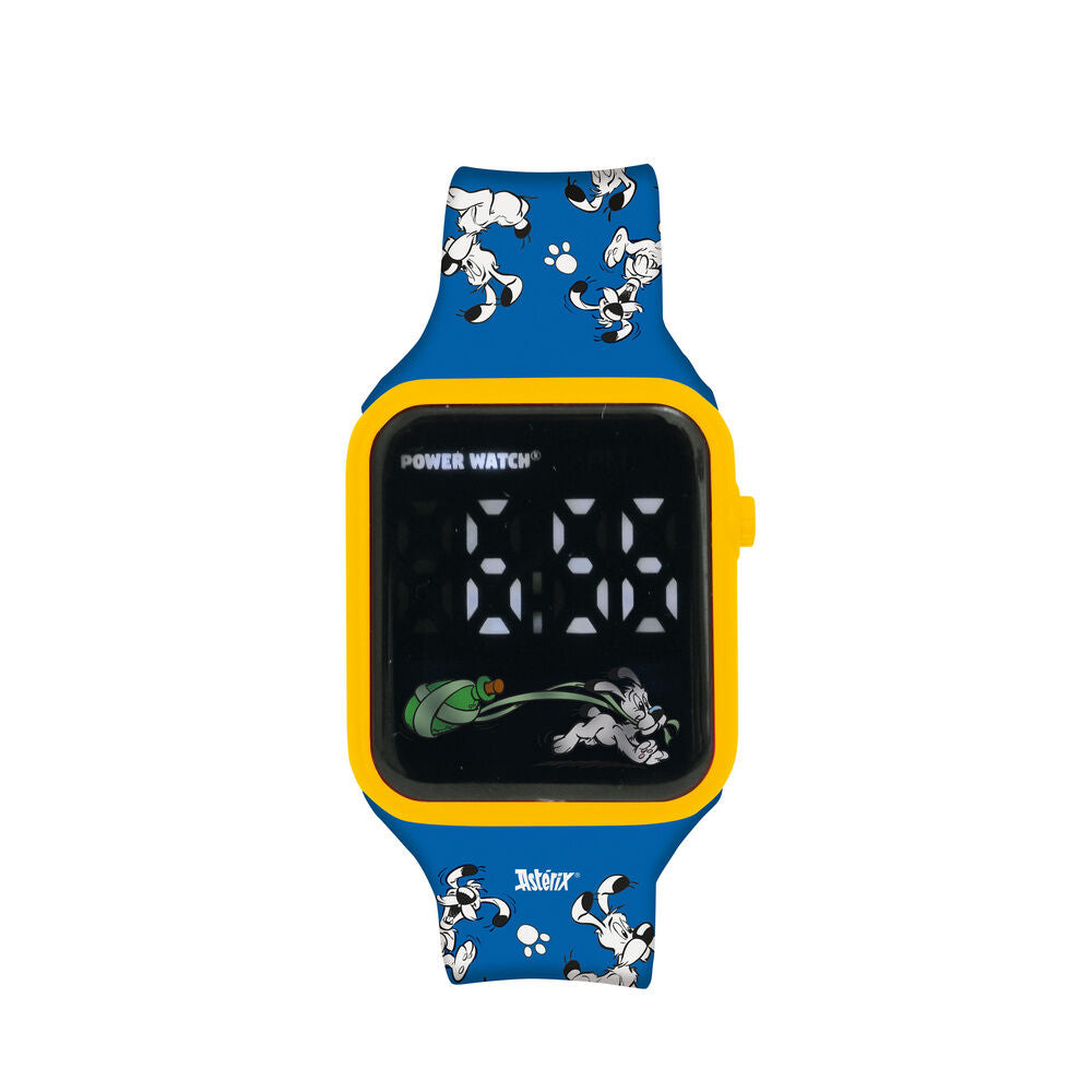 Reloj digital LED azul de Asterix y Obelix con caja amarilla - 5