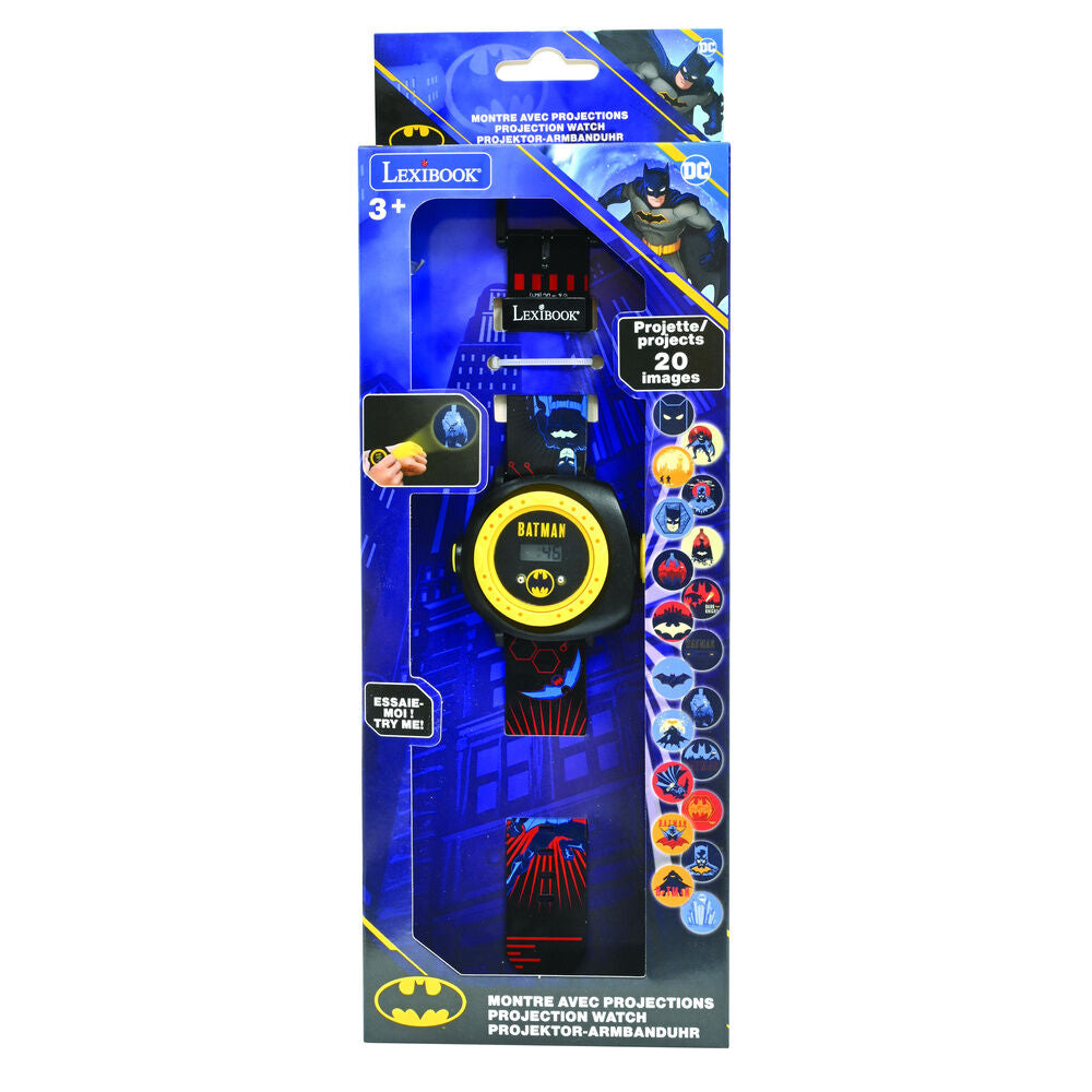 Reloj digital proyector Batman de Lexibook con correa negra y amarilla - 6