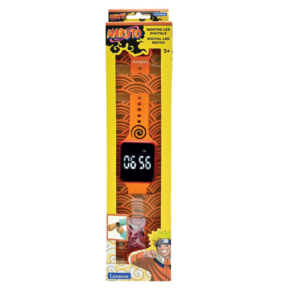 Reloj digital LED naranja Naruto Shippuden con correa ajustable - 6