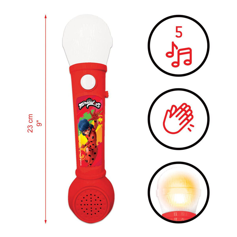 Micrófono luminoso rojo de Miraculous Ladybug con altavoz - 5