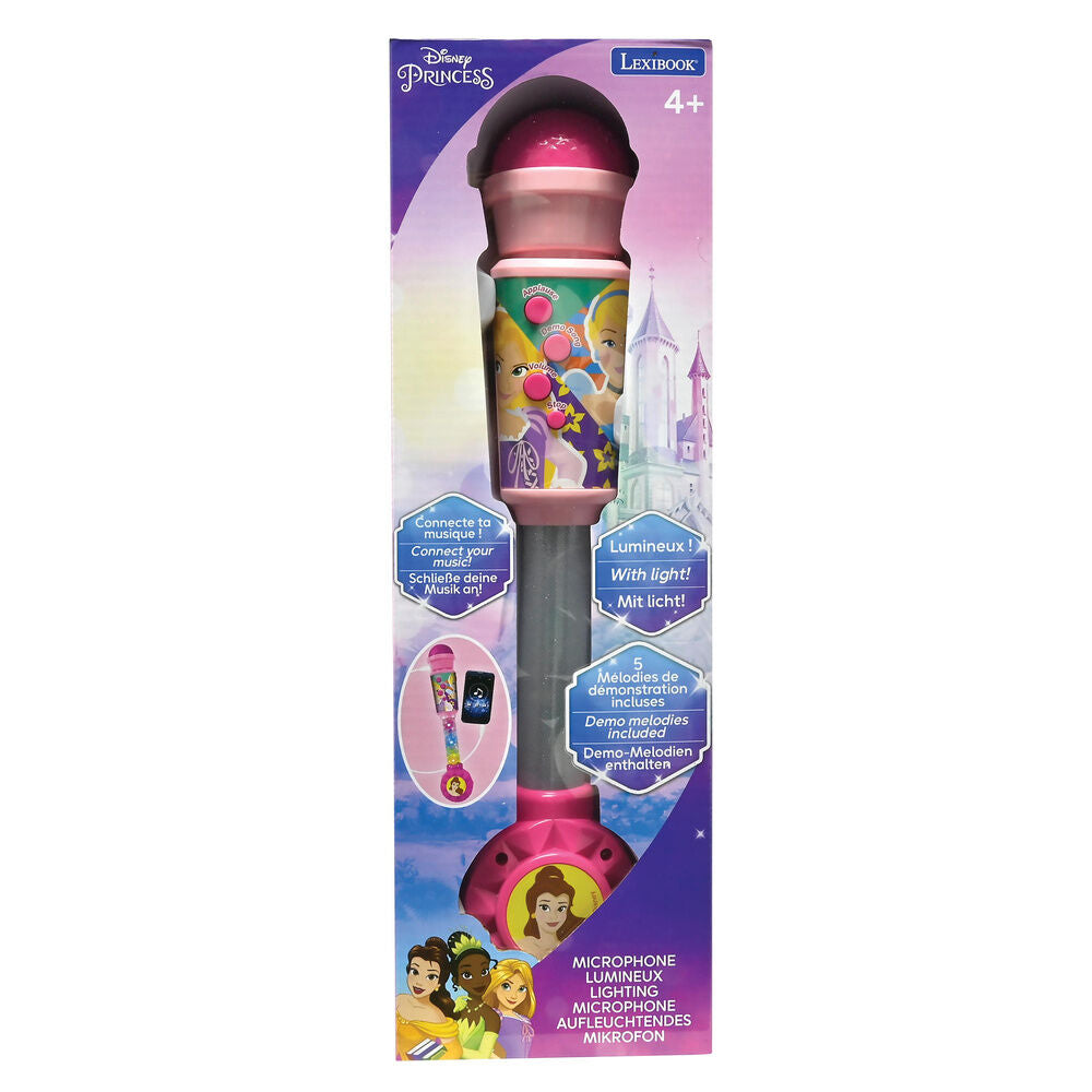 Micrófono luminoso rosa Disney Princesas con altavoz - 5