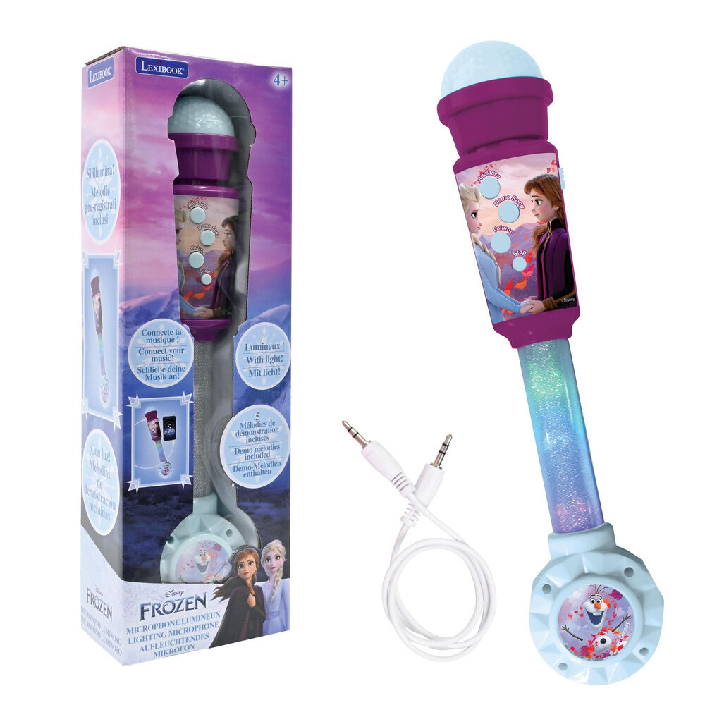 Micrófono luminoso Disney Frozen con Elsa, Anna y Olaf - 5