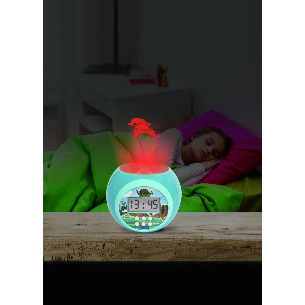Reloj despertador proyector turquesa de Vaiana Disney - 5