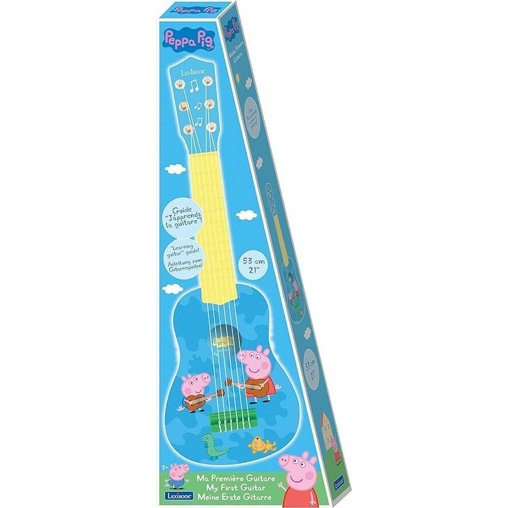 Primera guitarra infantil Peppa Pig Lexibook azul de 52,5 cm - 3