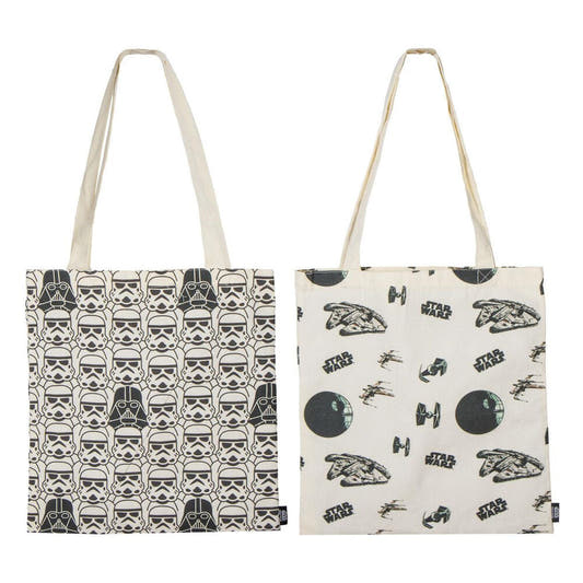 Bolsa tote Star Wars CERDÁ con estampados de stormtroopers, Darth Vader y naves - 2