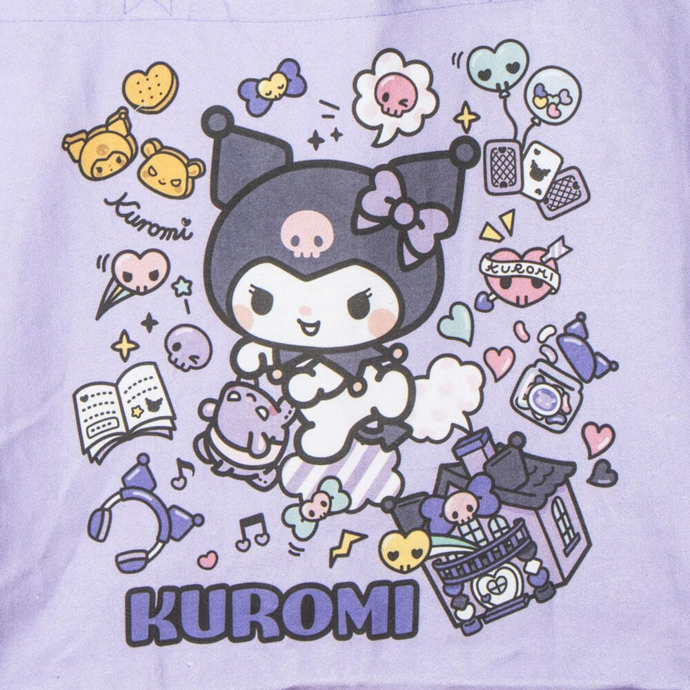 Bolsa tote lila de Kuromi con estampado frontal - 3