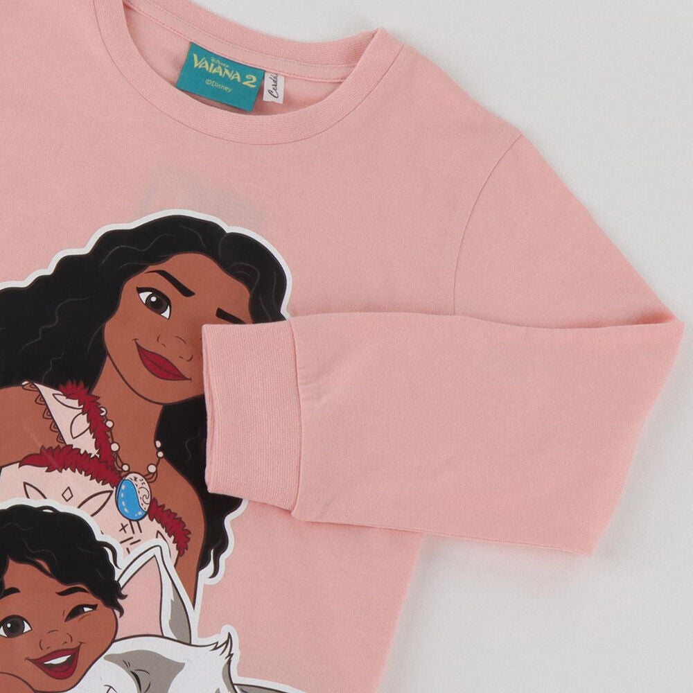 Pijama infantil rosa de manga larga con Vaiana Disney - 3