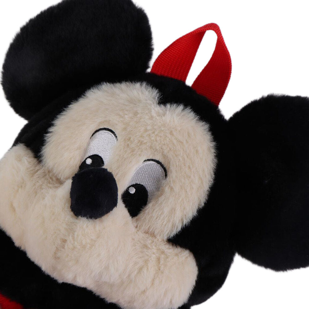 Mochila de peluche de Mickey Disney con correas rojas - 4