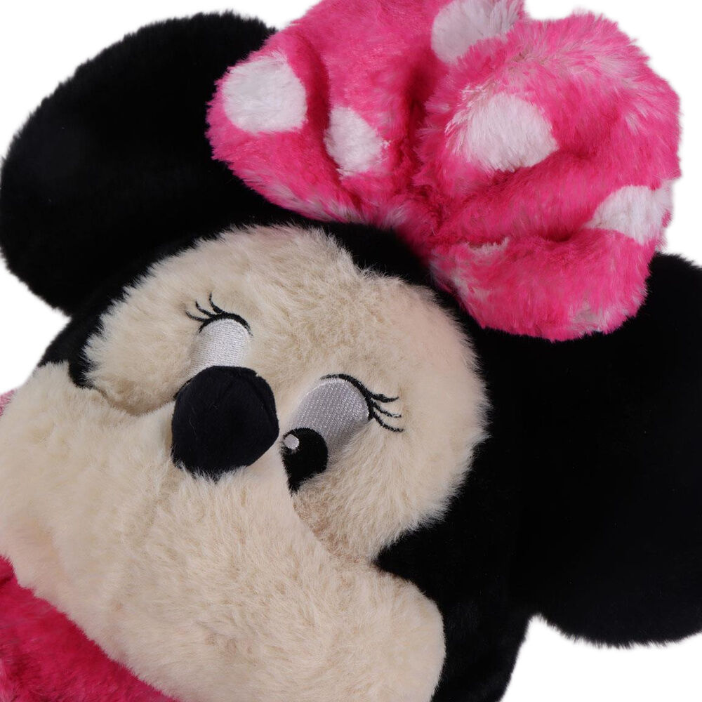 Mochila de peluche de Minnie Disney rosa con lazo y vestido de lunares - 4