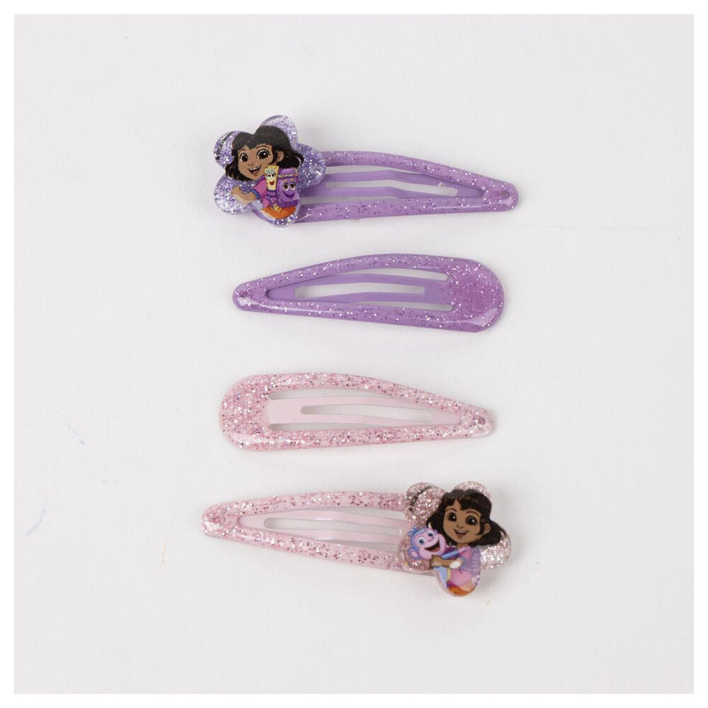 Set de accesorios para el pelo Dora Exploradora con pinzas y gomas - 4