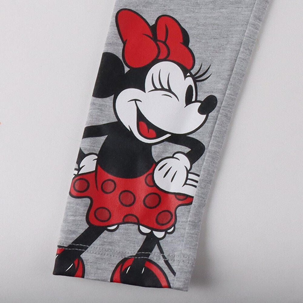 Conjunto infantil de Minnie Disney con camiseta de rayas y pantalón gris - 4