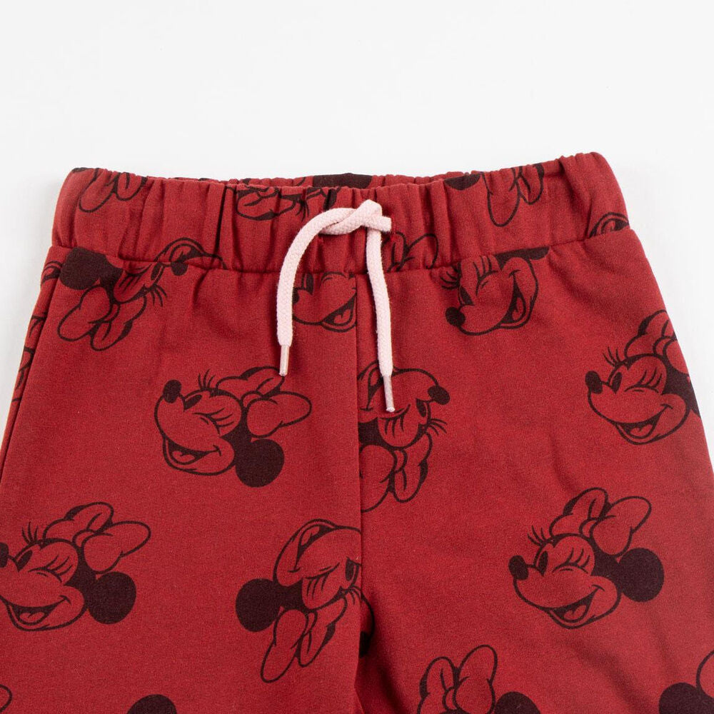 Conjunto de chándal Minnie Disney con sudadera rosa y pantalón rojo - 4