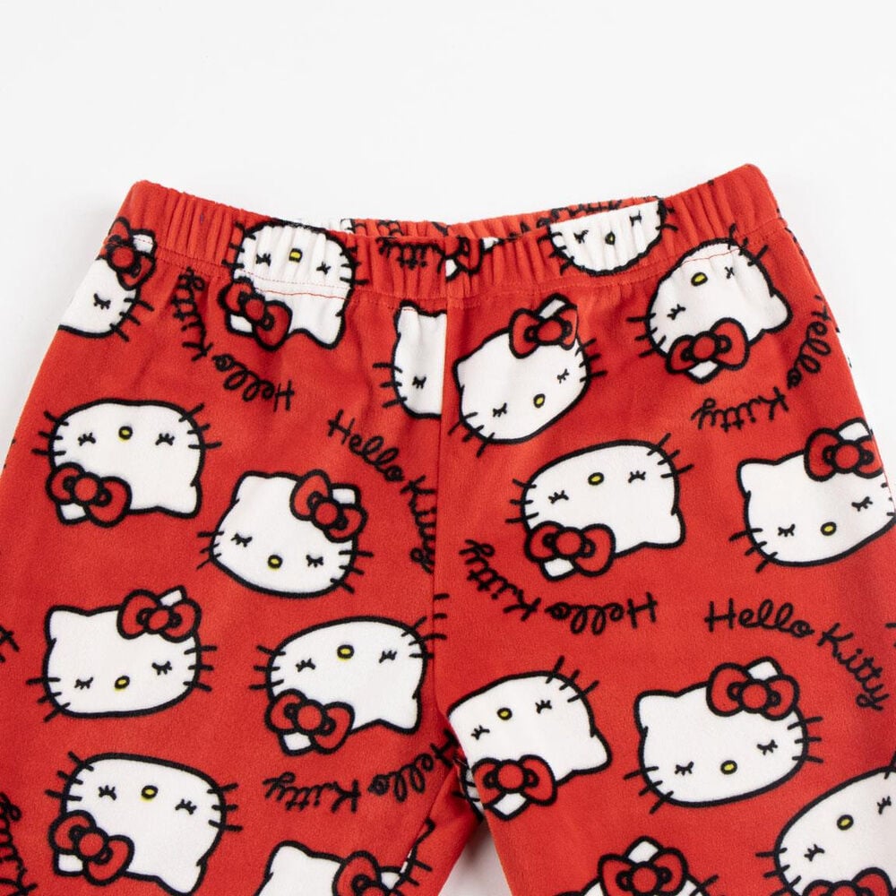 Pijama de manga larga Hello Kitty rosa y rojo - 4