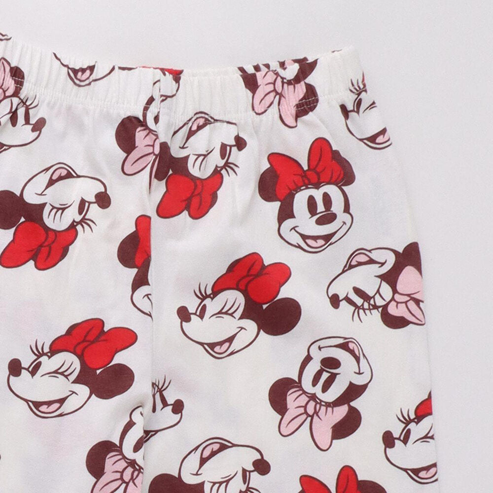 Pijama infantil de manga larga de Minnie Disney en rosa y rojo - 4