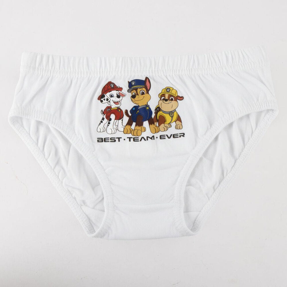 Set de tres calzoncillos PAW Patrol en azul, blanco y rayas naranjas - 4