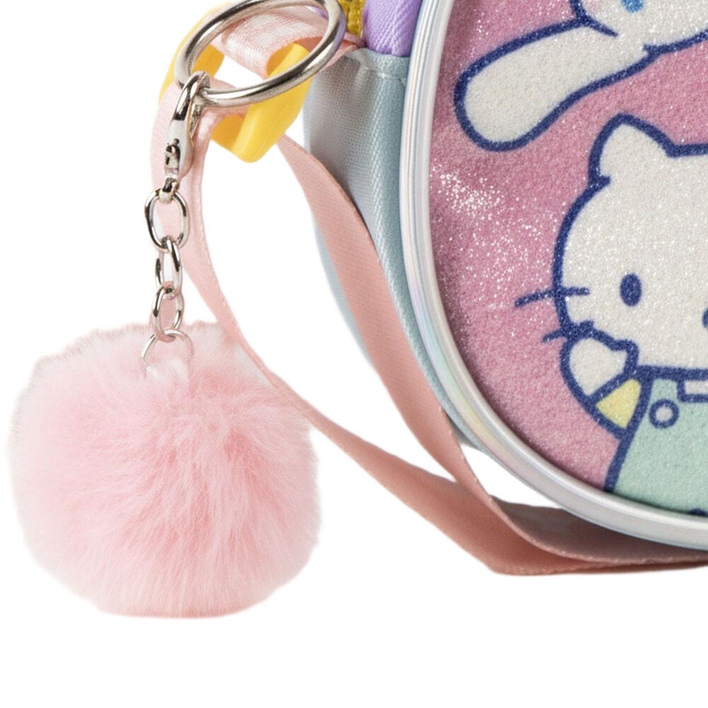 Bolso compacto Hello Kitty and Friends con pompón rosa - 5