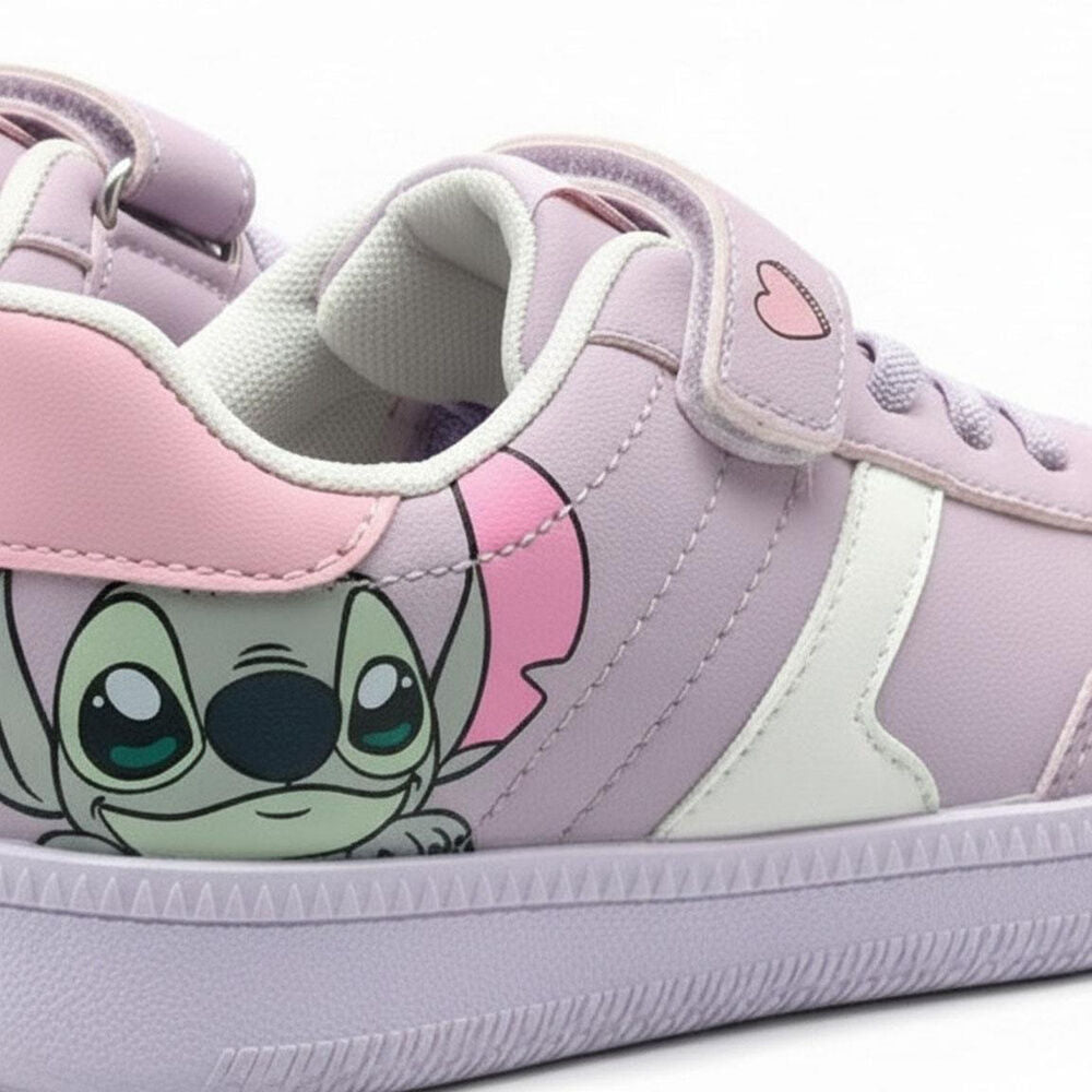 Deportiva Stitch Disney rosa y lila con cierre adherente - 5