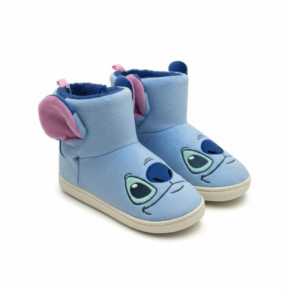 Pantuflas tipo bota azules de Stitch Disney con orejas rosas - 5