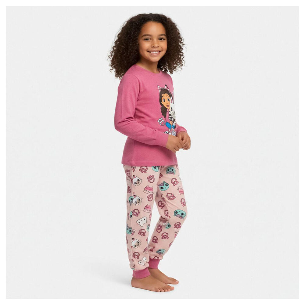 Pijama infantil de manga larga de La Casa de Muñecas de Gabby en rosa - 5