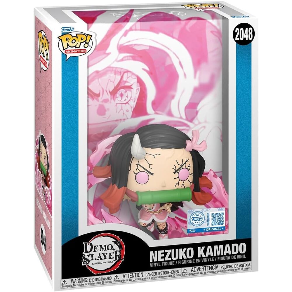 Figura FUNKO POP! Cover de Nezuko Kamado con fondo rosa de Demon Slayer - 2