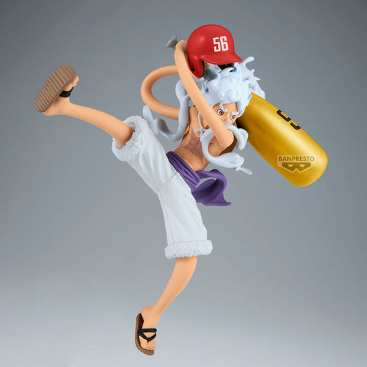 Figura de Monkey D. Luffy Gear 5 de One Piece en pose de combate - 3