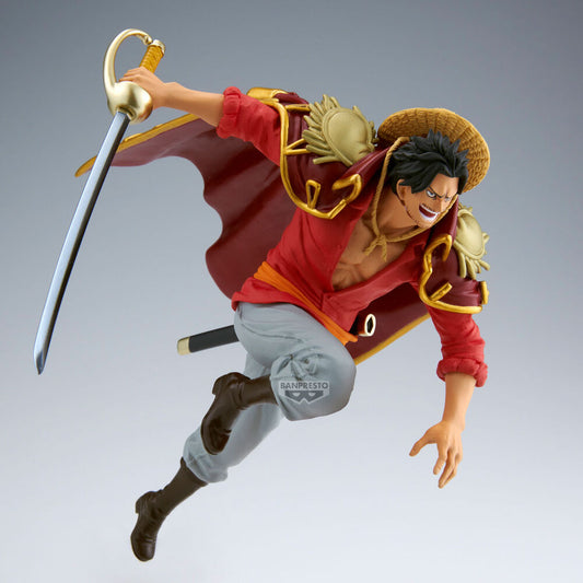 Figura Gol D. Roger Battle Record de One Piece con espada y abrigo rojo - 3