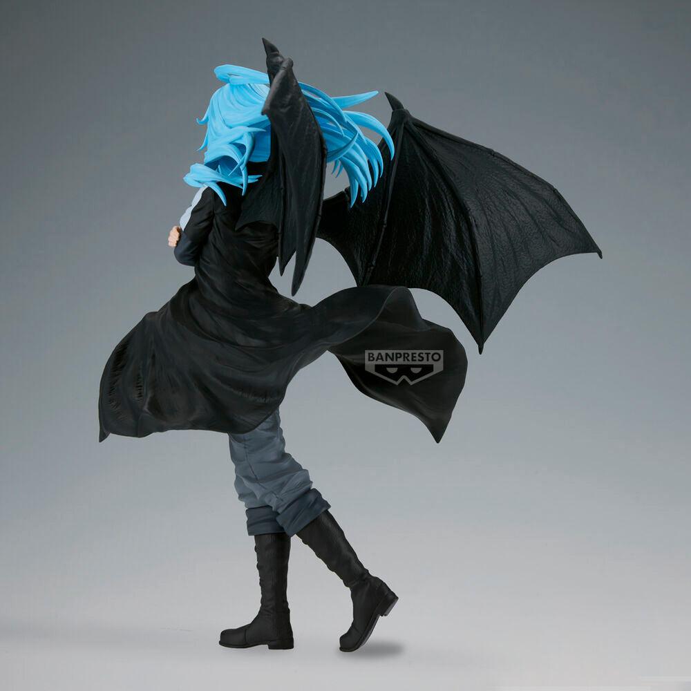 Figura de Rimuru con cabello azul y capa negra alada - 6