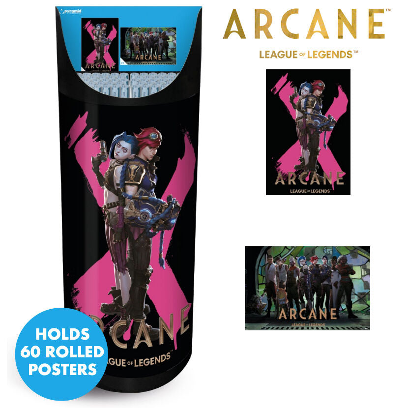 Poster surtido de Arcane con personajes de League of Legends