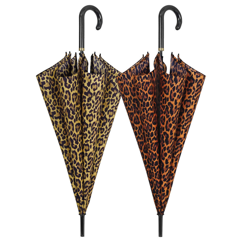 Paraguas automático PERLETTI con estampado de leopardo en colores surtidos