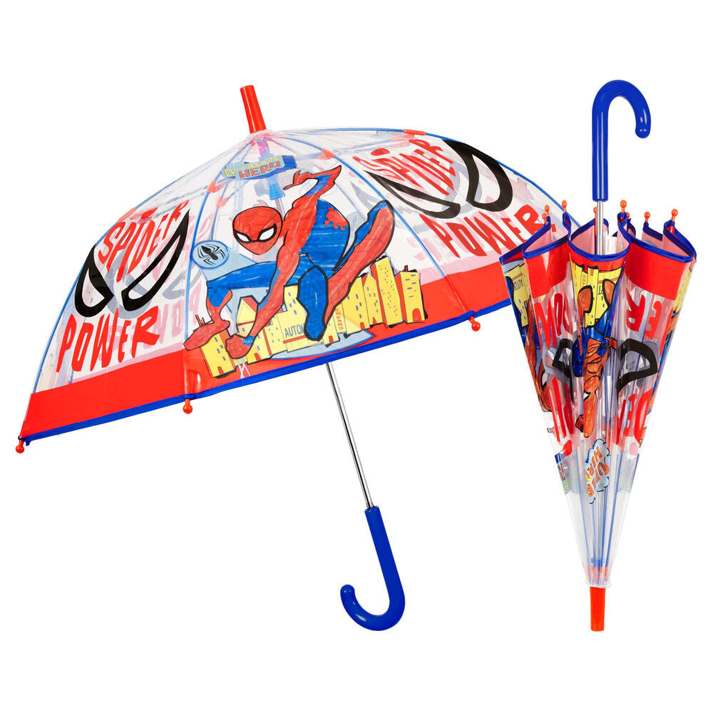 Paraguas transparente Spider-Man Marvel de microfibra
