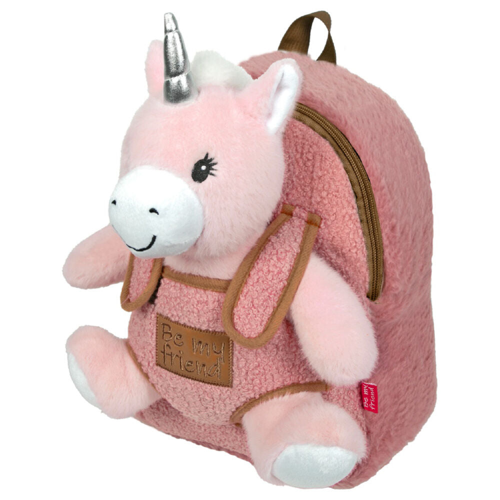 Mochila rosa con peluche de unicornio PERLETTI
