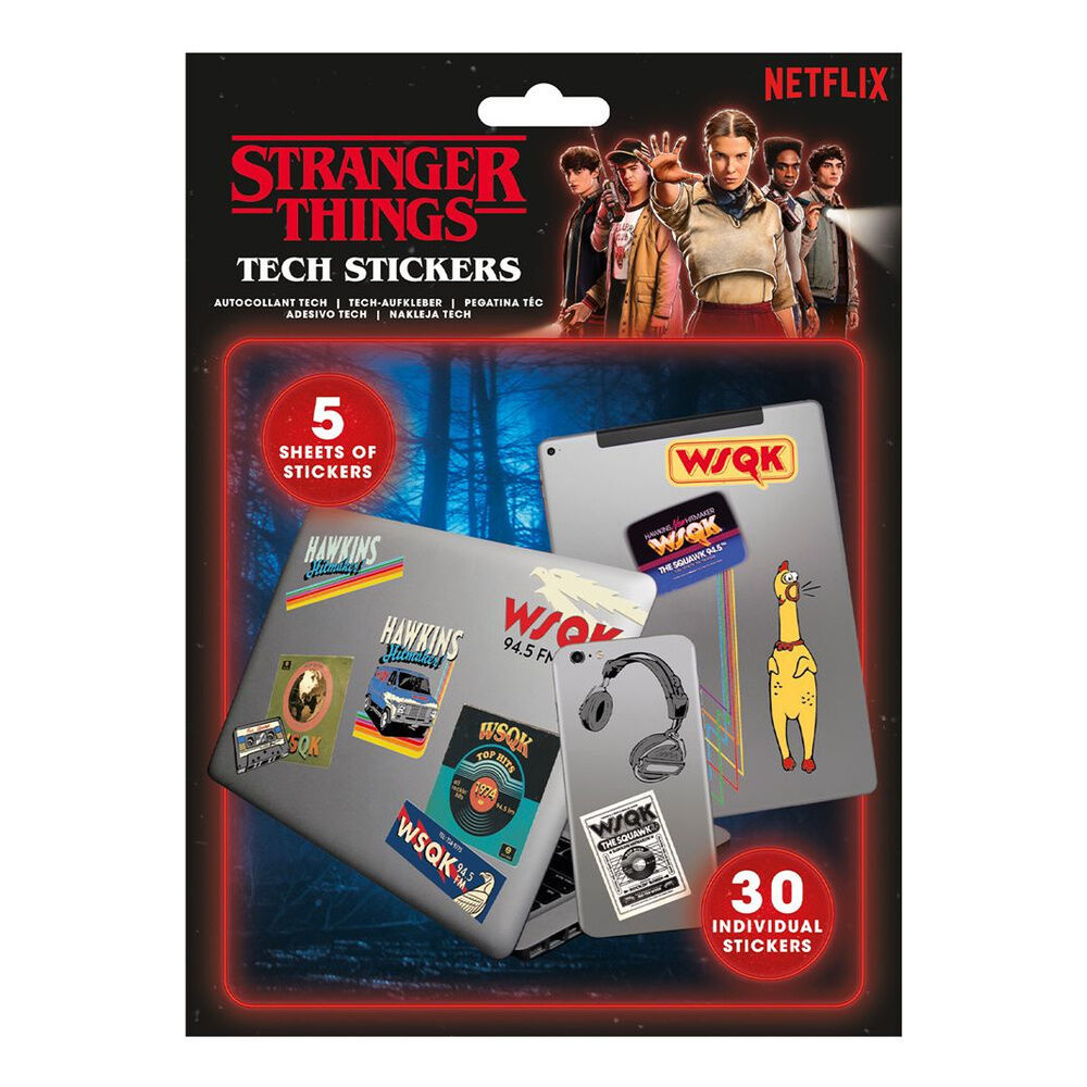Pack de 30 pegatinas Stranger Things de PYRAMID