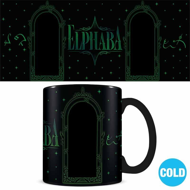 Taza termocrómica Wicked 2 negra con diseño de Elphaba - 2