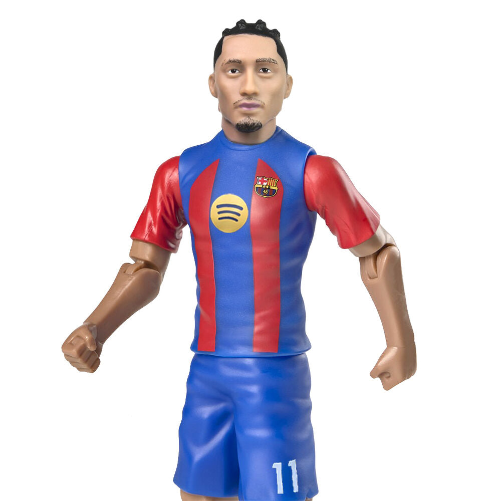 Figura de acción de Raphinha con equipación del FC Barcelona y balón - 3