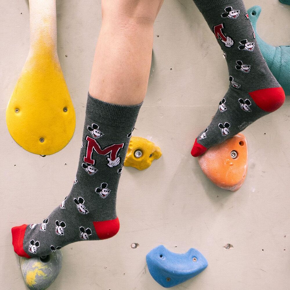 Calcetines de adulto Mickey Disney grises con detalles rojos - 3