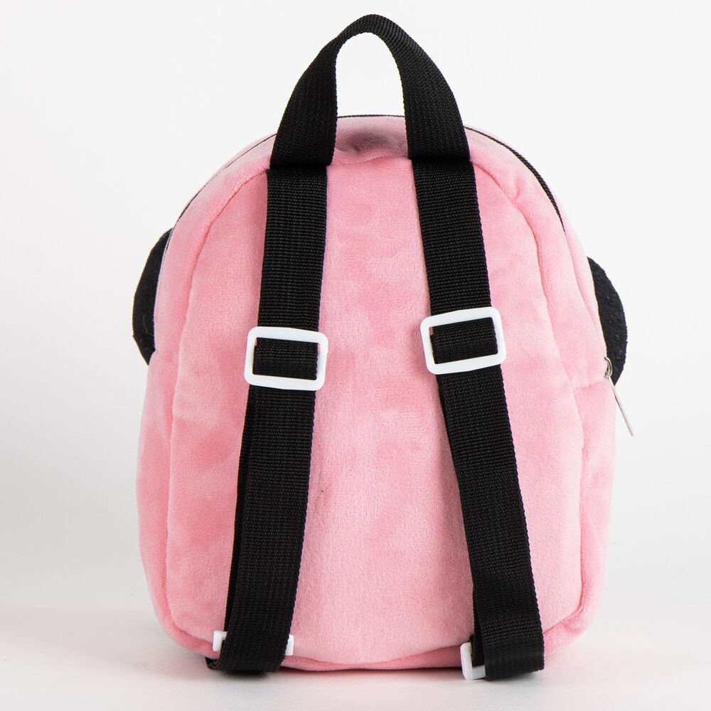 Mochila rosa de peluche con el rostro de Minnie Disney - 4