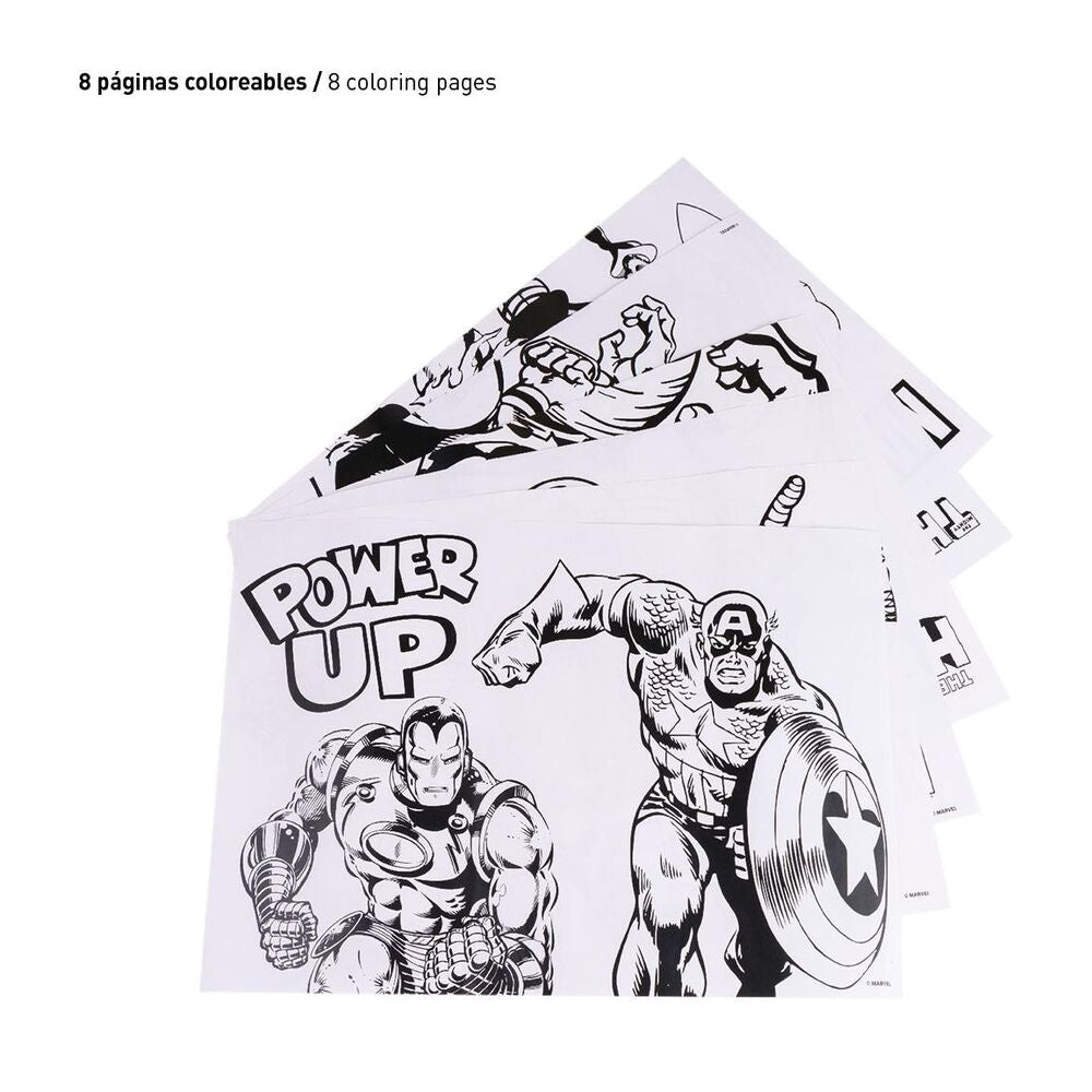 Set de papelería coloreable Marvel CERDÁ con lápices, rotuladores y estuche ilustrado - 3