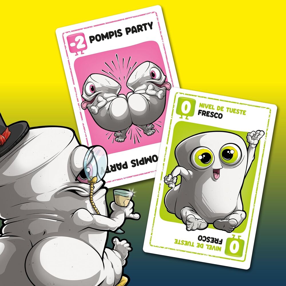 Caja amarilla del juego de cartas Arschmallows con un marshmallow ilustrado - 5