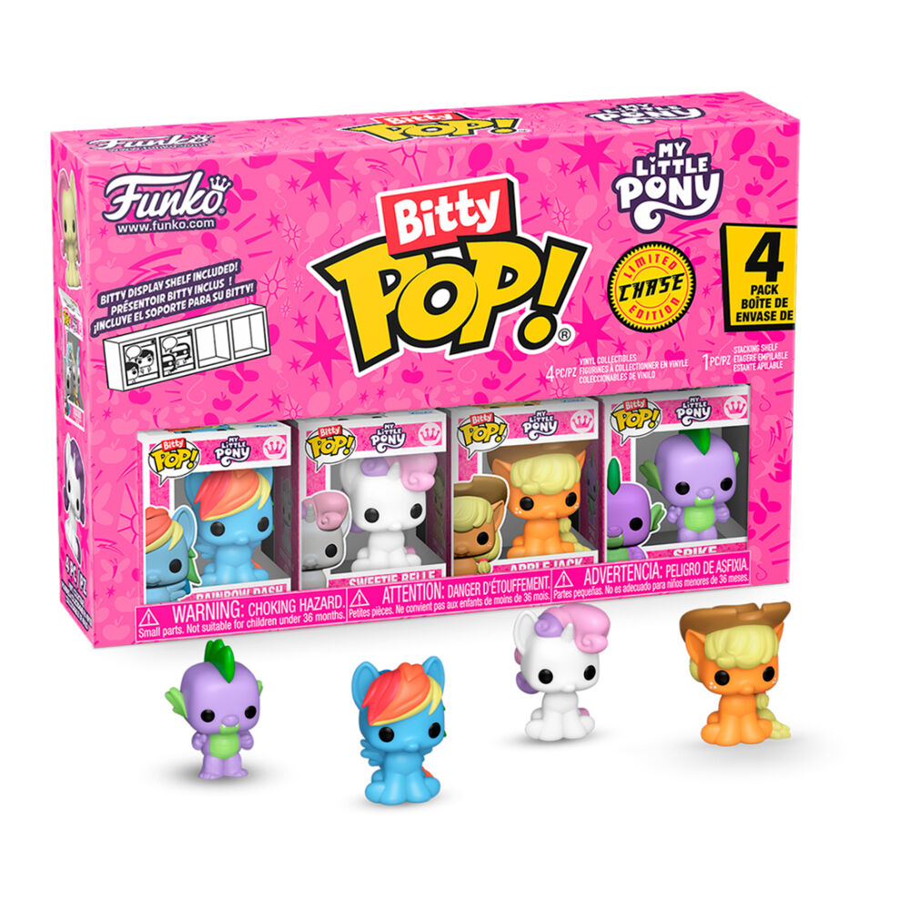 Pack surtido de 4 figuras FUNKO Bitty POP! de My Little Pony en estuches acrílicos - 4
