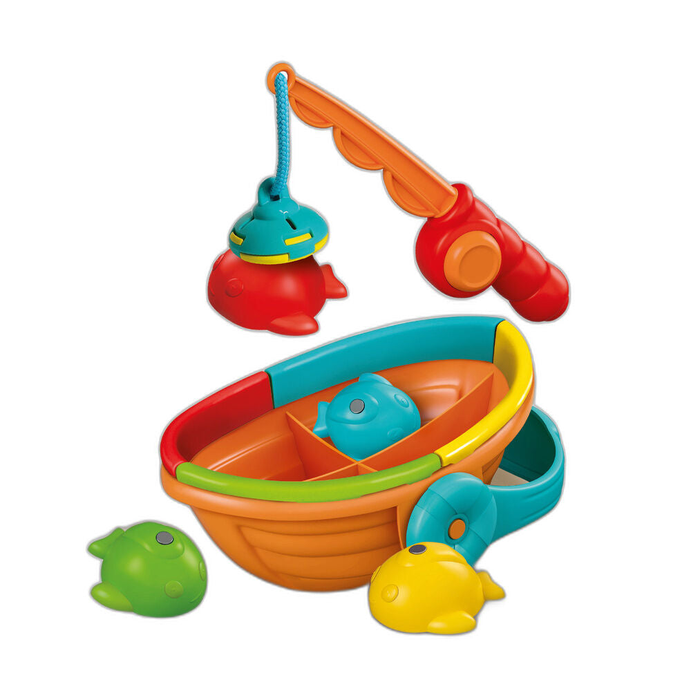 Juego de pesca Clementoni con caña magnética, cuatro peces y bote flotante - 2