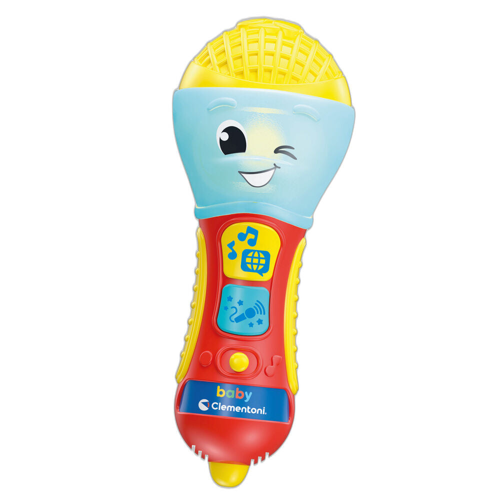 Micrófono infantil Clementoni Baby azul, rojo y amarillo - 2