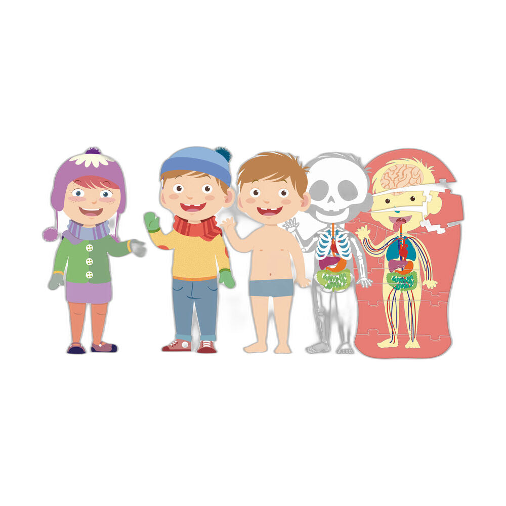 Juego educativo Clementoni El Cuerpo Humano con puzles superpuestos - 2