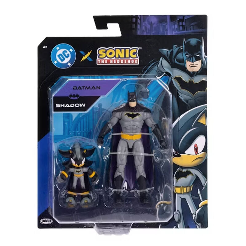 Blíster con figuras de Batman y Shadow de Sonic The Hedgehog