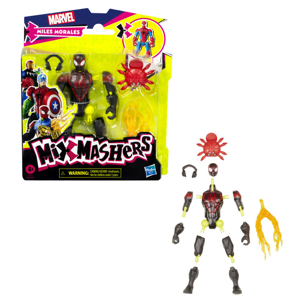 Figura articulada de Miles Morales Marvel Mix Mashers de 12 cm - 4