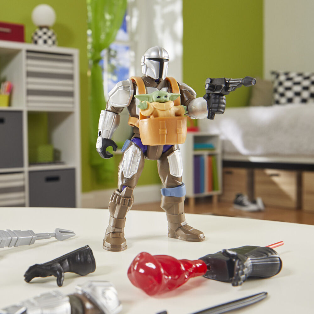 Figura Star Wars Mix Mashers de The Mandalorian y Grogu de 12 cm - 5