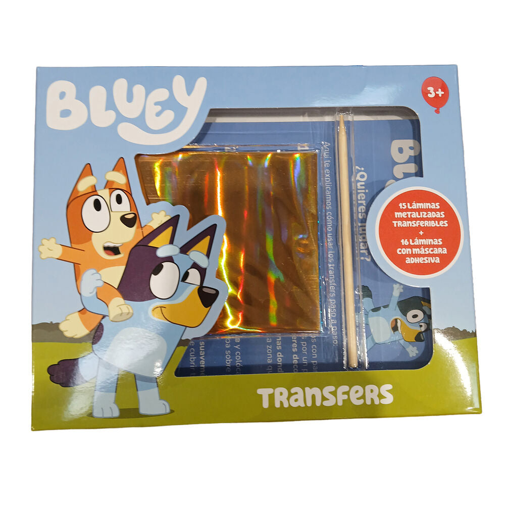 Maletín de transfers Bluey con láminas metalizadas y rascador - 2