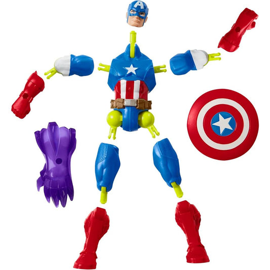 Figura articulada de Capitán América Marvel Mix Mashers de 12 cm - 4
