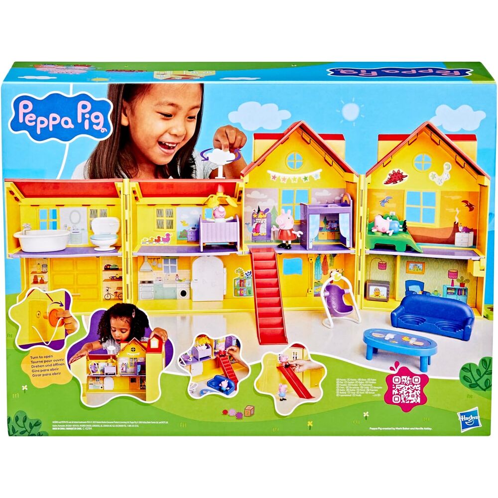 Casa de Peppa Pig abierta con figuras y accesorios - 3