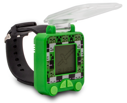 Reloj digital Minecraft verde con correa negra - 4