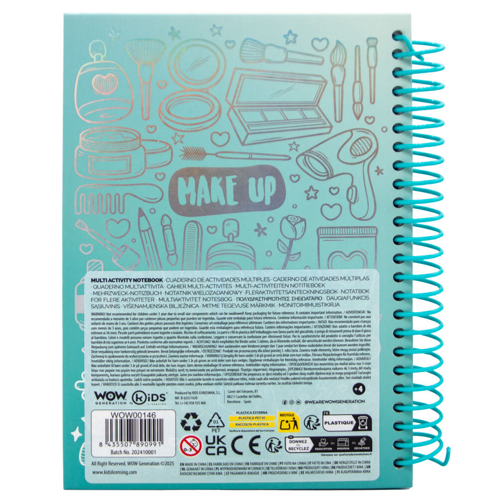 Cuaderno de actividades Annie Wow Generation turquesa con espiral - 3